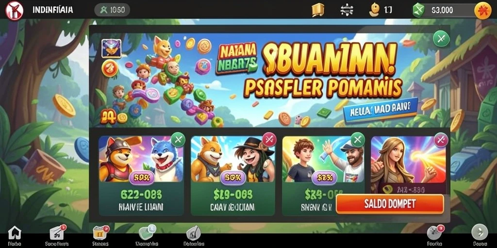 Tampilan menarik dengan berbagai tema slot.