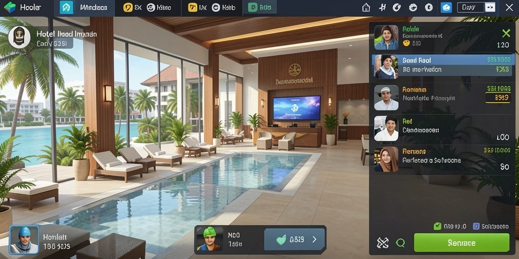 Screenshot menampilkan misi pertama yang penuh warna.