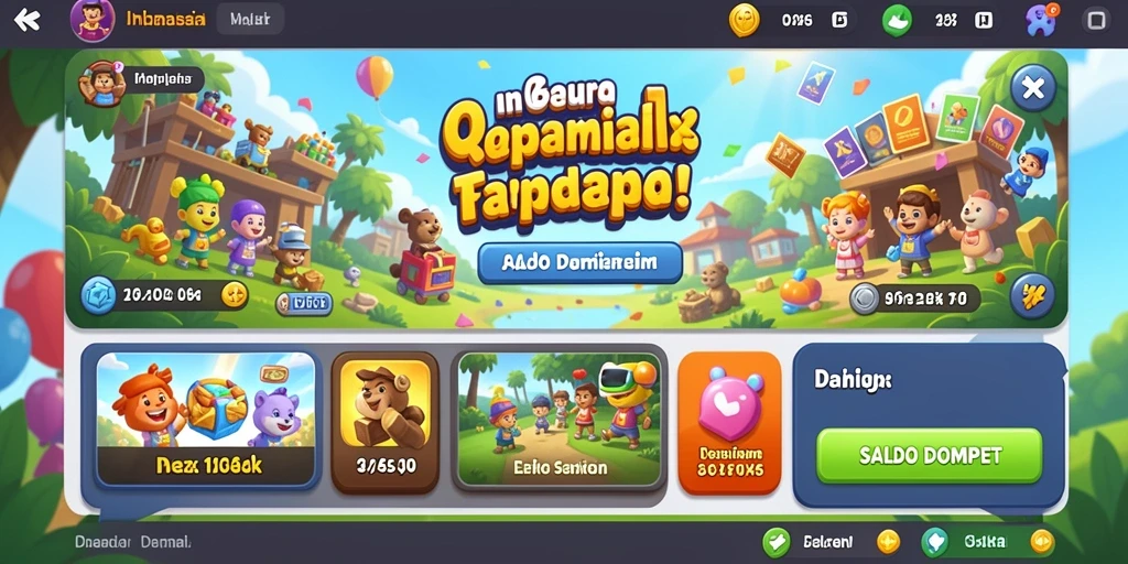 Tampilan dashboard permainan yang menarik.