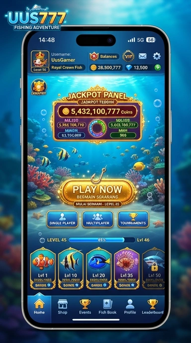 Galeri pratinjau visual uus777 build APK resmi terbaru